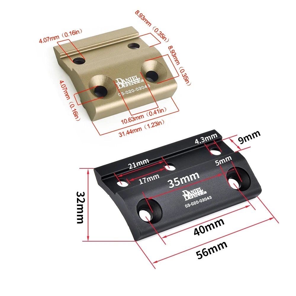 Scout Light Side Mount DD CNC Keymod M-LOK Rail for SF M300 M600 Tactical Flashlight Base Mounts Hunting Accessories