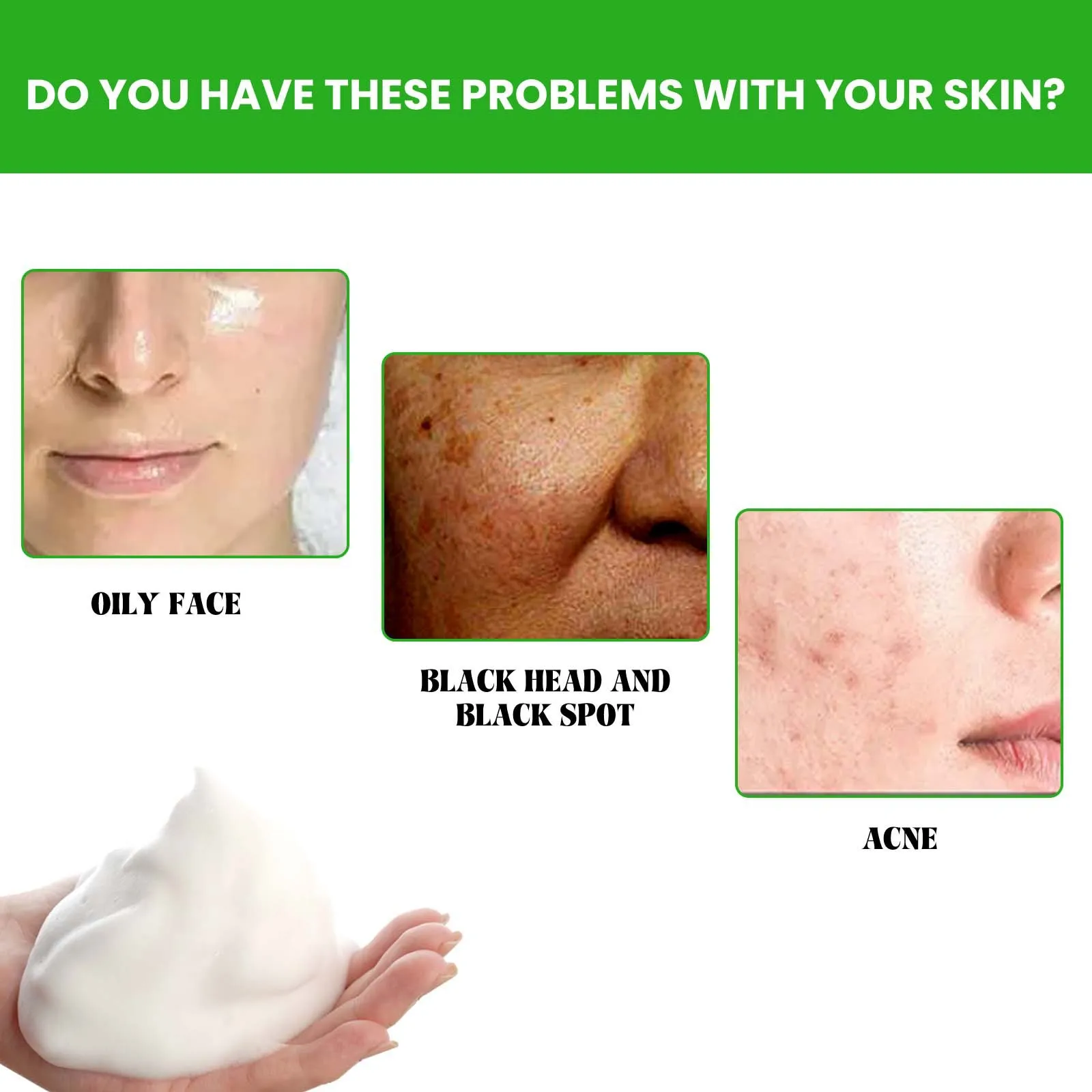 Facial Wash Cleanser Deep Cleansing Oil Control Moisturizing Remove Blackheads Shrink Pores A-cne Treatment Face Wash Foam 100g 5