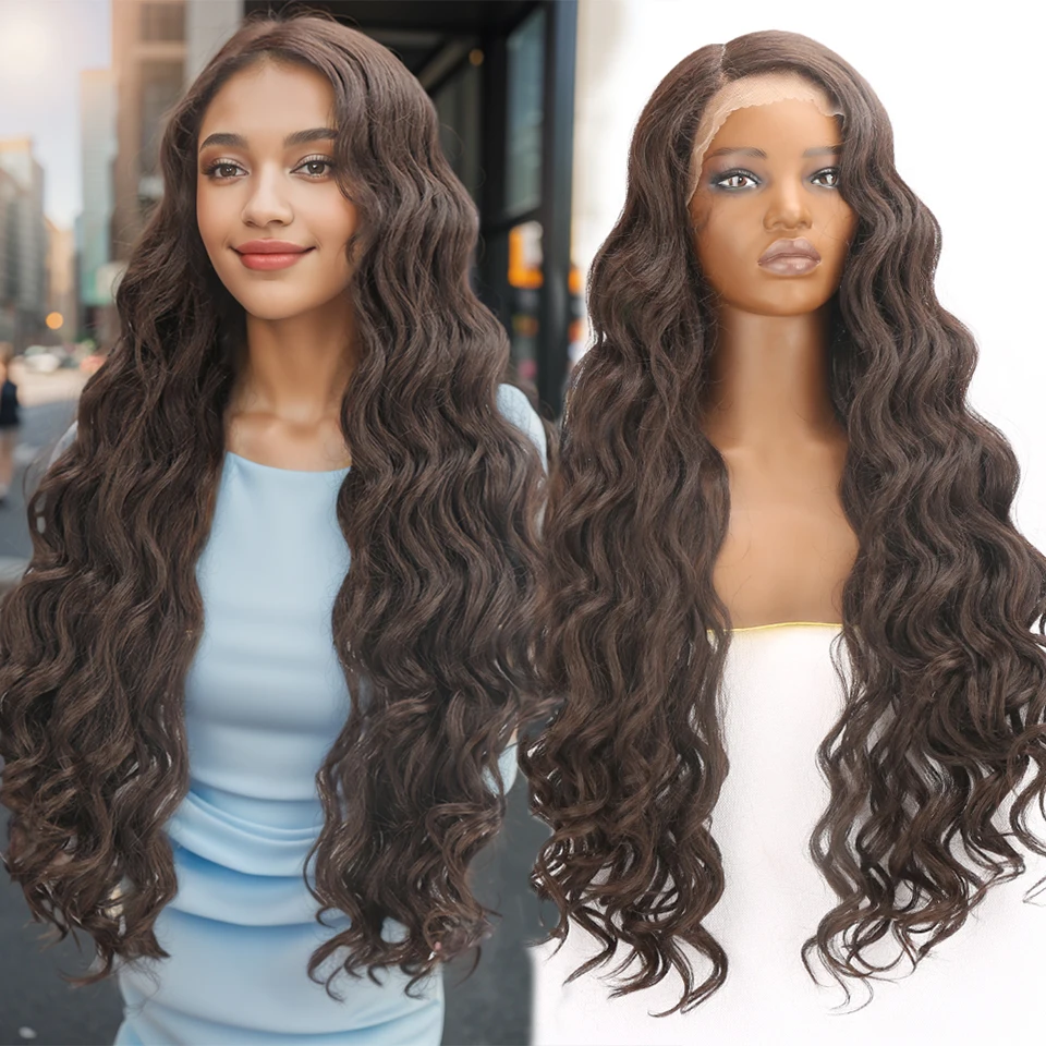 30-Body-Wave-Lace-Front-Wig-Syntheitc-Body-Wavy-13x5x1-Side-Part-Lace ...
