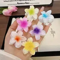 12 Piece Random Mixed Color Egg Flower Hair Clip, Gradient Flower Shaped Design, Elegant And Cute Headwear Set 4