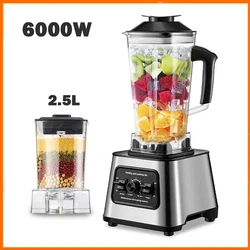 6000W Multi-Function Professional Powerful Blender Juicer Smoothie Maker Table Blender With 2.5L Container Mixer for Ice Fruit