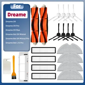 Dreame-로봇 진공 청소기 예비 부품 메인 사이드 브러시 Hepa 필터 걸레, D9/ D9 Max/ L10 Pro/ Trouver LDS 진공 청소기