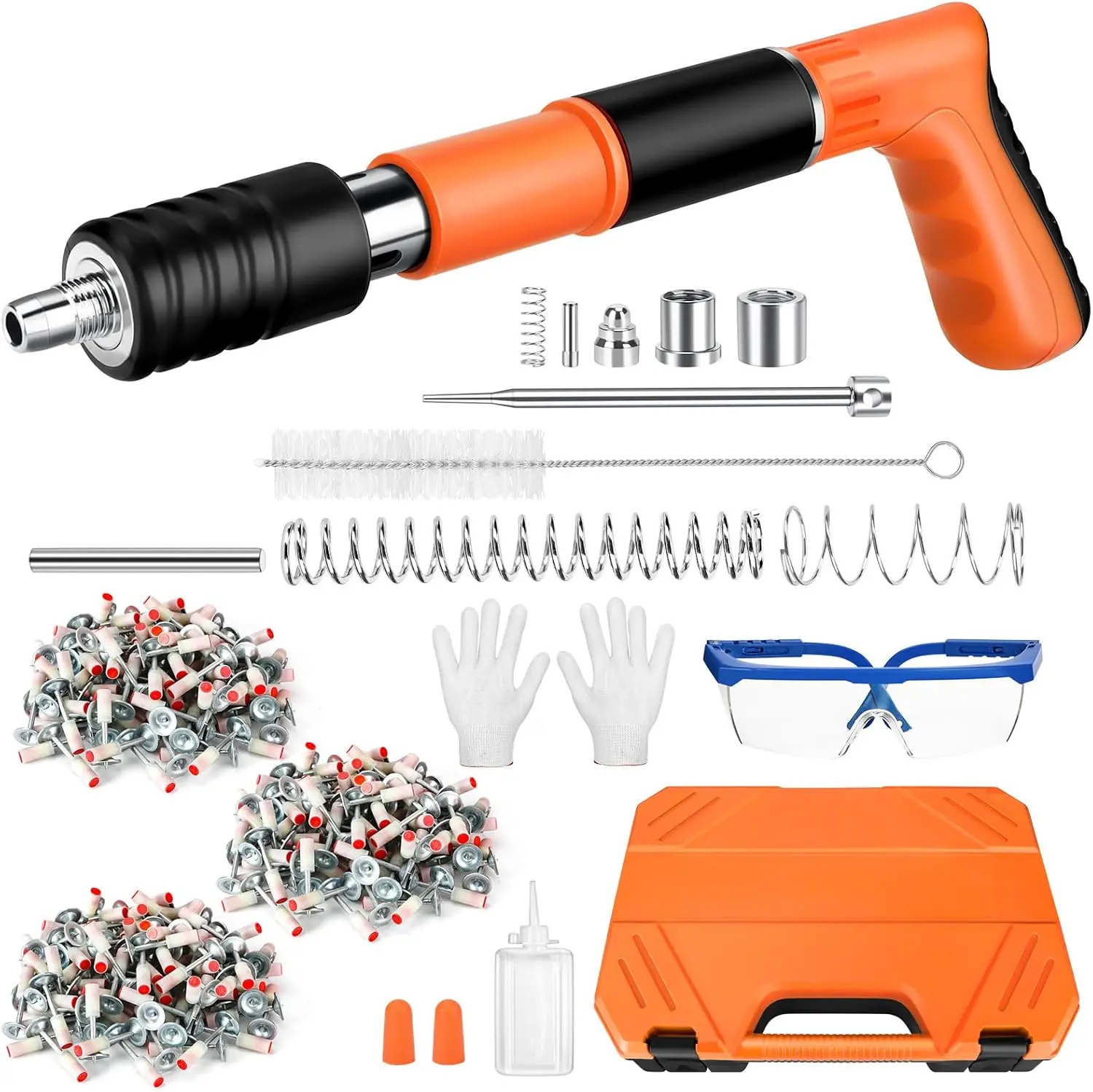 Manual Nail Gun Portable Steel Rivet Tool 5 Speed Adjustable Air Nailer ...