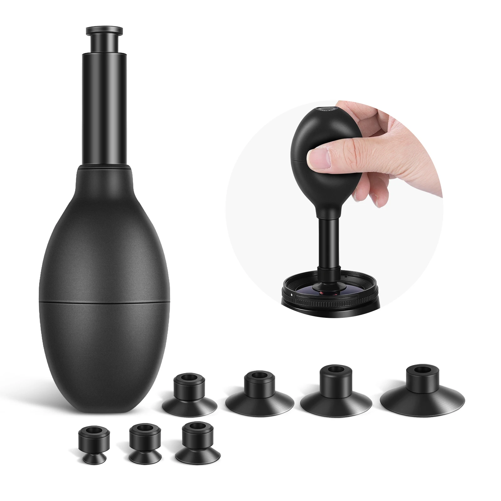 8-In-1 Lens Sucker Kit,IC Pick Up Vacuum Suction Pen with 7 Interchangeable Suct