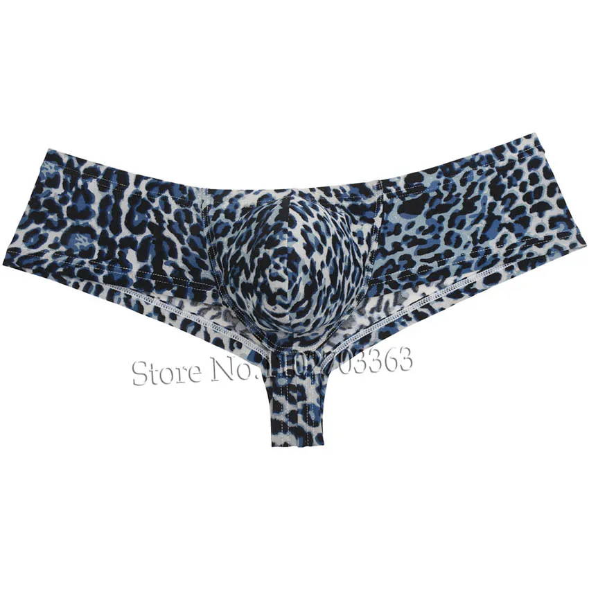 Men's Explore Daring Comfort With Leopard Micro Boxer Brazilian Inspired Pouch-Enhanced Underwear Unleash Your Confidence