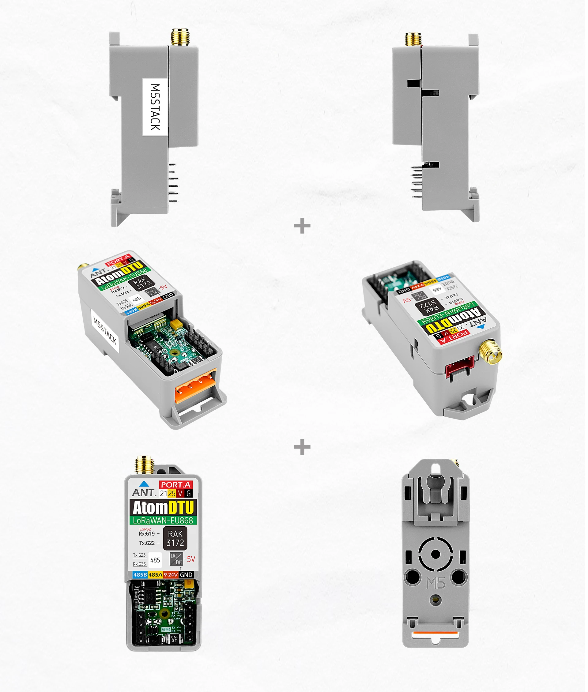 Official Atomic DTU LoRaWAN Base -US915/EU868(STM32WLE5CC)
