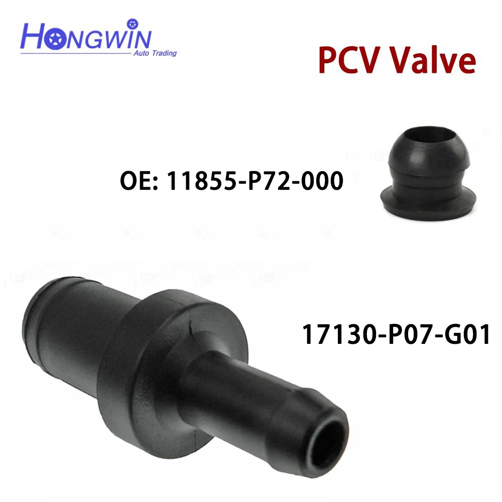 Car PCV Valve 17130-P07-G01 11855-P72-000 For Honda CR-X Civic Edix HR-V Partner Stream JDM D17A D17A2 LDA3 ZC D15B D15B2 D15Z1