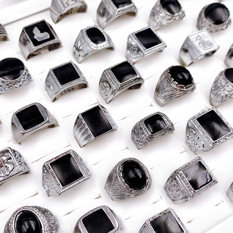 Anelli Donna Anello Uomo Spedizione Gratua 10/20/30 Pezzi/lotto Anelli A Strisce In Acciaio Inox Da Uomo E Da Donna Moda Classica Mix And Match Fascino Gioielli Anello Accessori Regali All'ingrosso