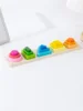 5 Sets Geometric Shape Sorting Stacking Toys, Early Learning Color & Shape Recognition Matching Toys 3
