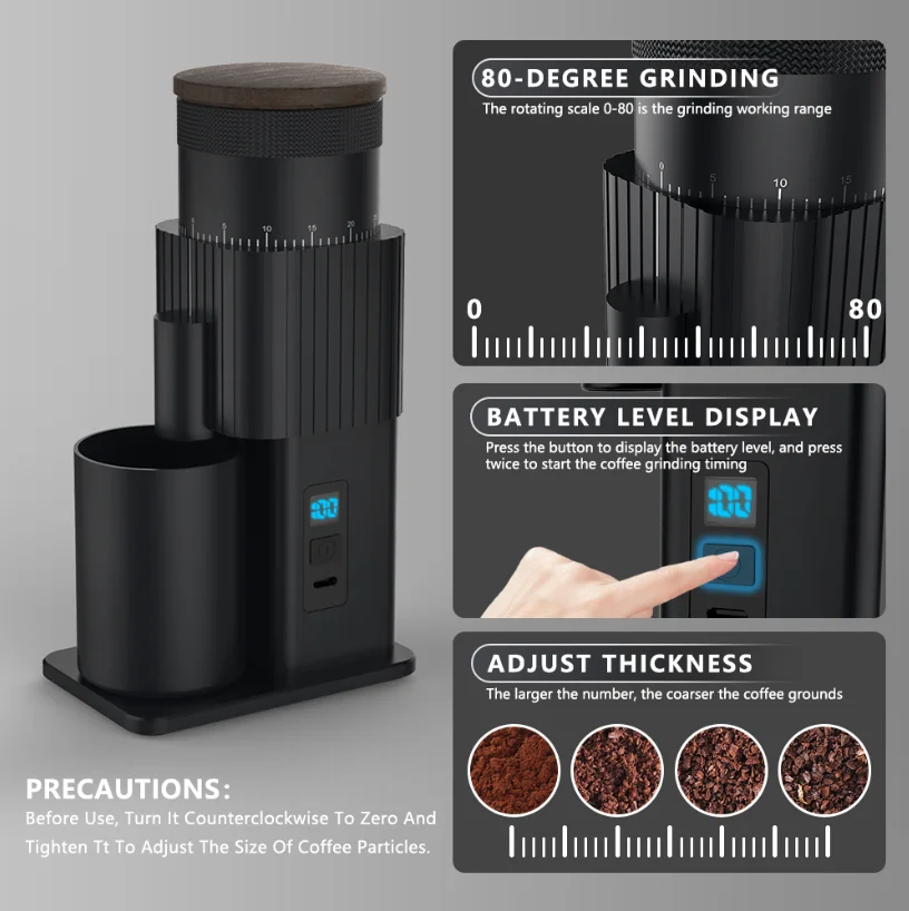 مطحنة القهوة الكهربائية الممتازة، مطحنة حبوب القهو...