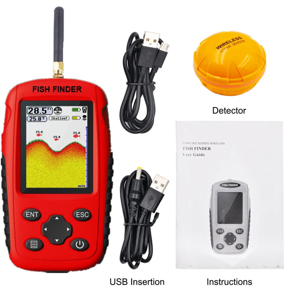 Sonar détecteur poissons rechargeable sans fil 2023 portable pêche lac rivière mer nouveau modèle