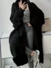 Women's Solid Open Front Knit Cardigan with Pockets - Casual Long Sleeve Sweater for Comfortable Layering 5