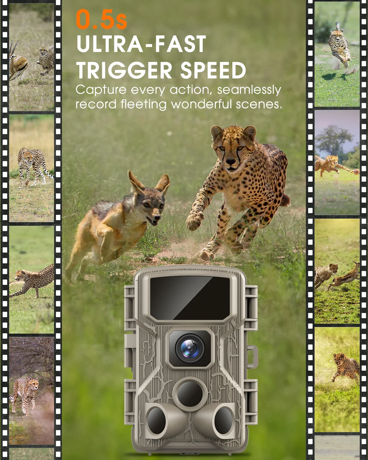Trail Camera WiFi 2.7K 48MP Night Vision IP67 Waterproof 0.5s Trigger Speed for Outdoor Wildlife Detection Monitoring Game Cam 6