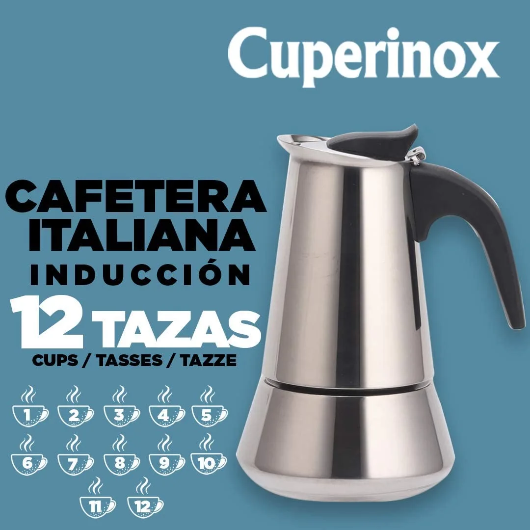 Cafetera Italiana SUINGA Clásica Inducción (12 Tazas)