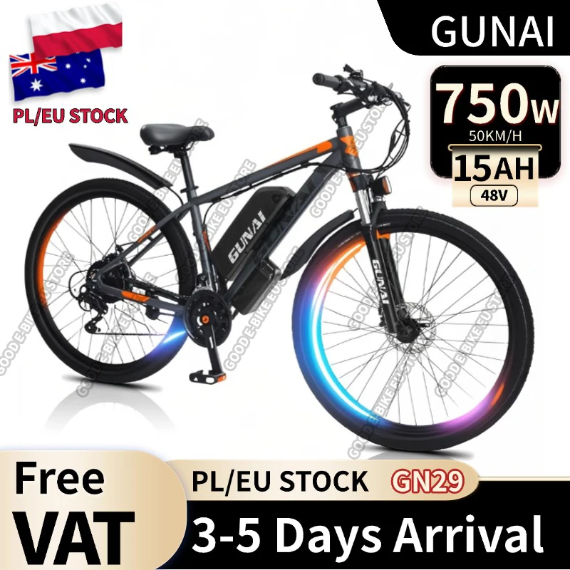 Mountain Bike Gunai Velo Electrique Gunai Vtt Electrique 1000w 48v
