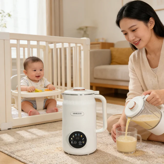 Blender with Heating Function  Soybean Milk Maker - Wall Breaking Technology for Easy Nutritious Beverage Preparation at Home