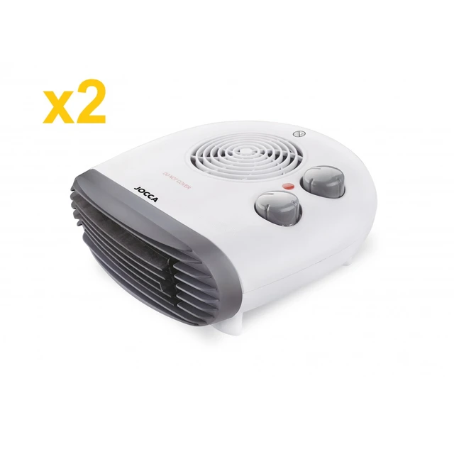 SET 2 CALEFACTORES JOCCA ELÉCTRICOS Y DE AIRE CALIENTE Y FRÍO CON 2000W DE