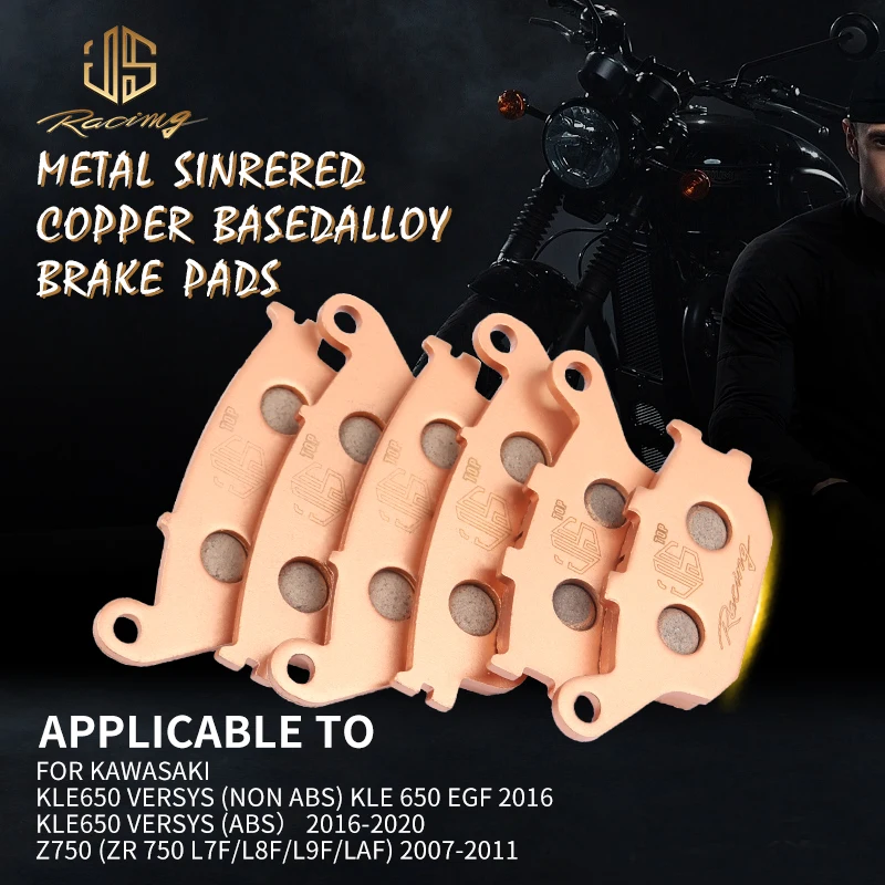 

JSRAOIMG Sintered Brake Pads For KAWASAKI Z 750 Z750 2007-2011 KLE 650 KLE650 Versys 2016-2021 Z650 Z 650 2017-2021 Front Rear
