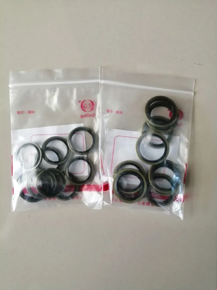 Details about   6/8/10/12/14/16~60mm Bonded Washer Metal Rubber Oil Drain Plug Gasket Fit 