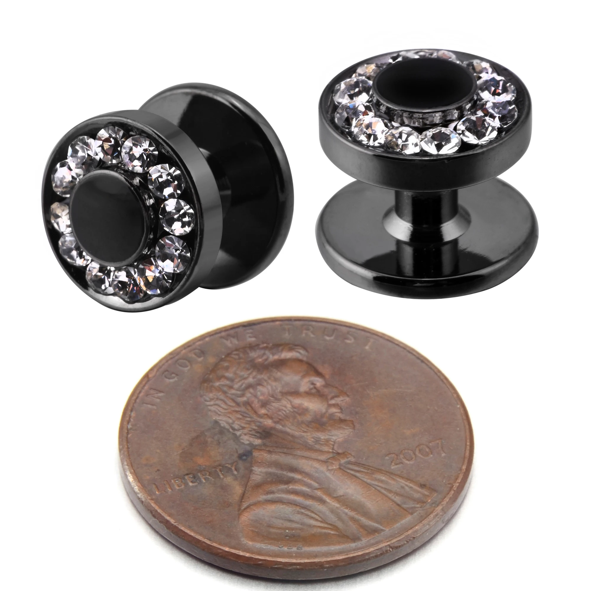 Luxury Cufflinks and Studs Set for Men,Classic Black Enamel&Crystal Tuxedo Shirt Cufflinks set for Wedding Jewelry Accessories