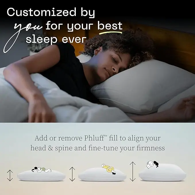 Queen Size Down Alternative Pillow Set of 2 - Adjustable Luxury Hotel-Quality Pillows for All Sleep Positions 2