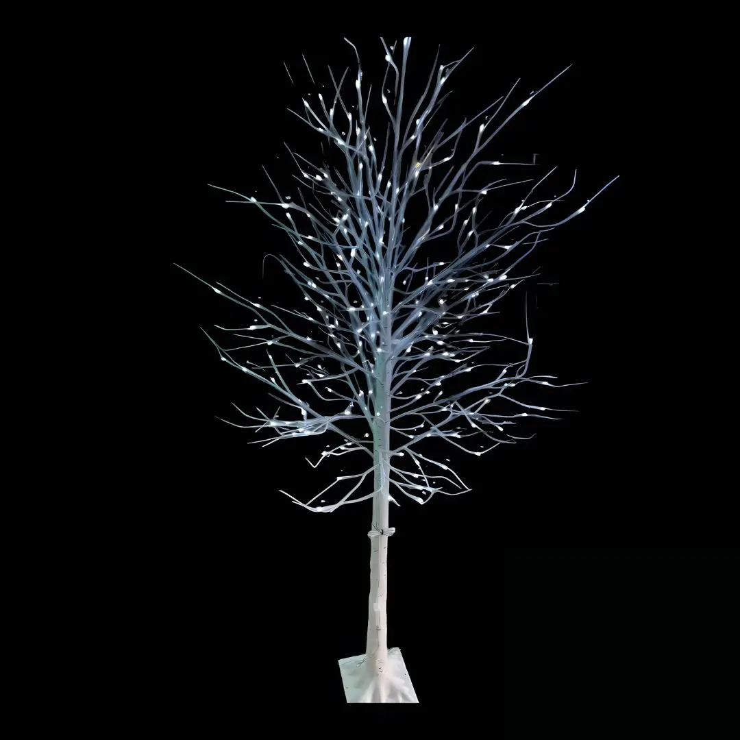 Árbol De Abedul, Árbol de Navidad Artificial Ajustable Led Decoración Navideña 1.80mtrs