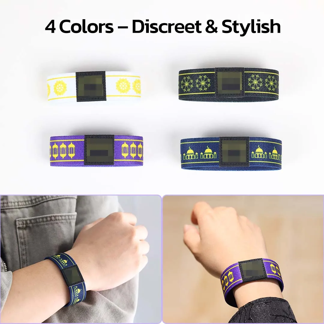 사우디 기념품 무슬림 기도 NFC 하디스 손목밴드, 하디스와 아야트 읽기 기능, 관광객 및 무슬림에게 적합, 사우디 종교 선물로 최적