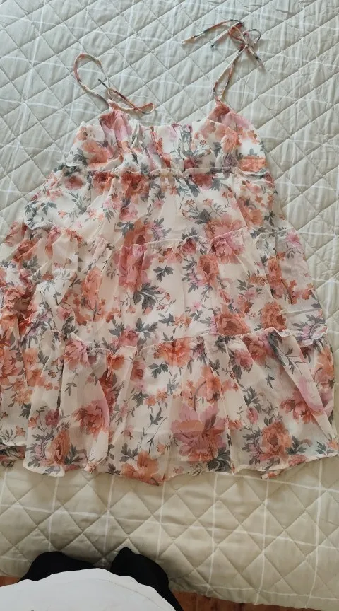 Women's Floral Spaghetti Strap Summer Dress photo review