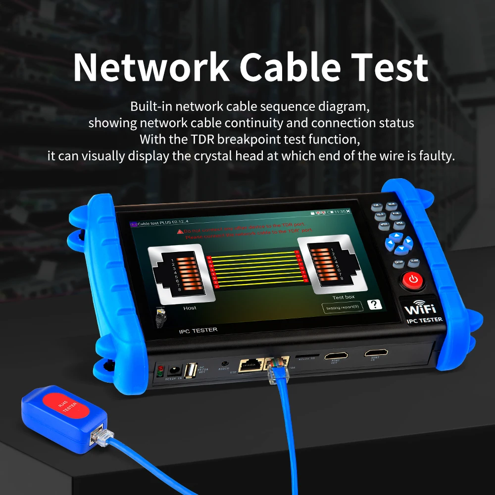 Noyafa NF-722 IPC CCTV Tester IP Camera AHD Mini Monitor 7 Inch 4K 8K HDMI VGA PoE Monitor CFTV Cable Testing IPC722 ATCHS 2