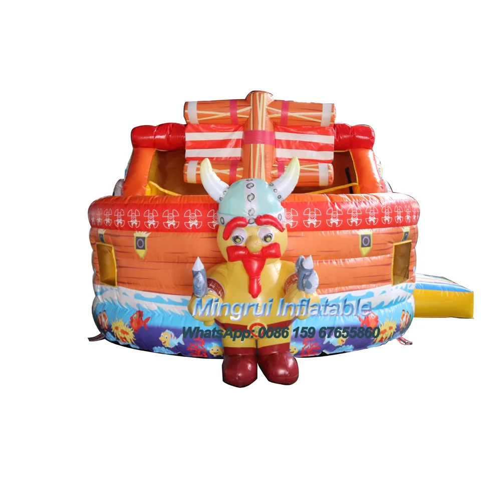 Inflatable Pirate Ship Bouncing House, Orange