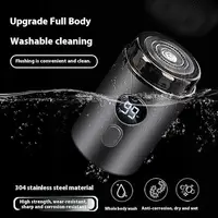 New Model Mini Portable Electric Shaver, New Upgrade Pocket Shaver Mini Shavers for Men, Mini Electric Shaver, LED Power Display 4