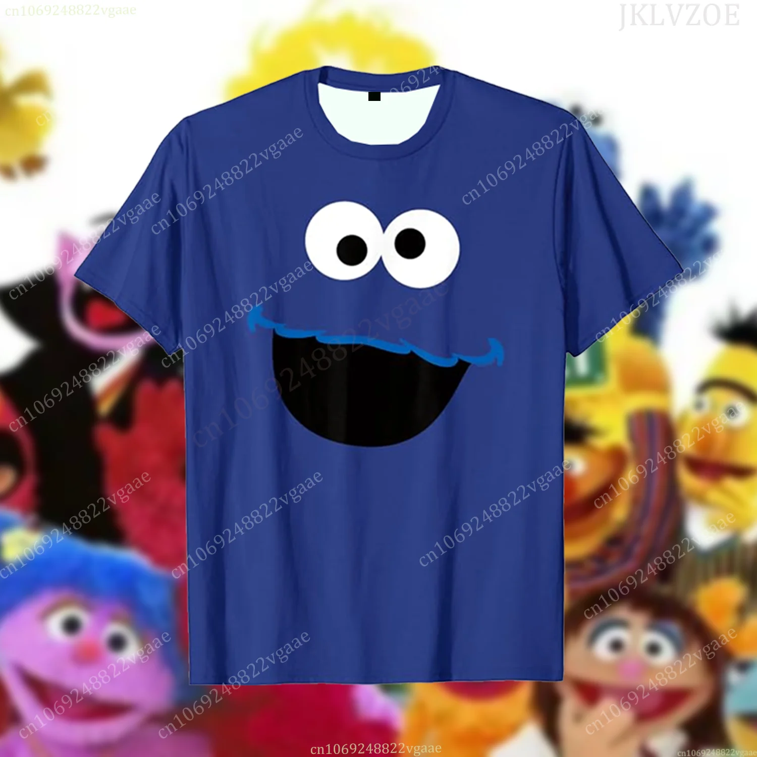 Tv Show Elmo T Shirt For Kids Boys Cartoon T-shirt Short Sleeve Top Sesame Tee Shirt Street Funny Clothes Girls Cookie Monster 3