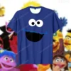 Tv Show Elmo T Shirt For Kids Boys Cartoon T-shirt Short Sleeve Top Sesame Tee Shirt Street Funny Clothes Girls Cookie Monster 3