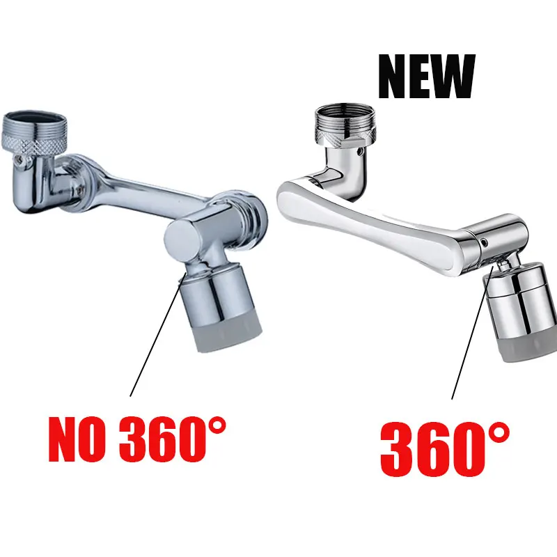 1080&deg; Swivel Robotic Arm Swivel Extension Faucet Aerator Sink Water Tap Splash Filter Bubbler Nozzle Extender Attachment faucet aerator faucet extender