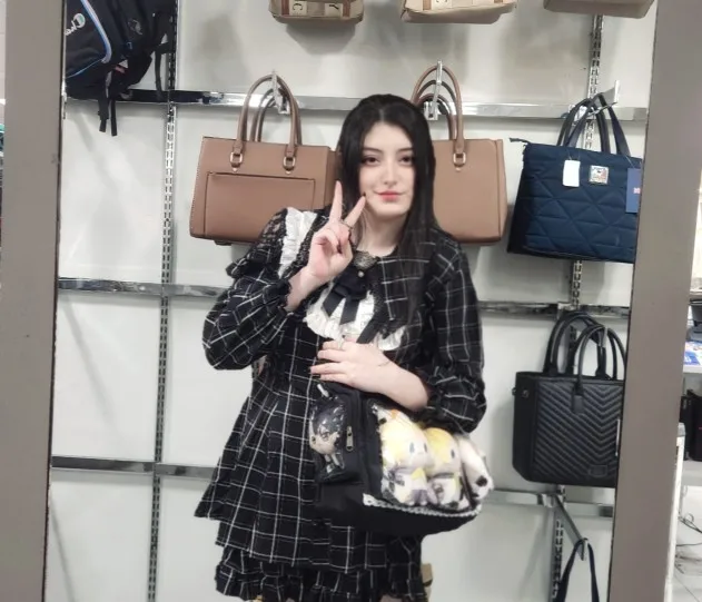 Kawaii Dark Pleated Dress - Jirai Kei Aesthetic photo review