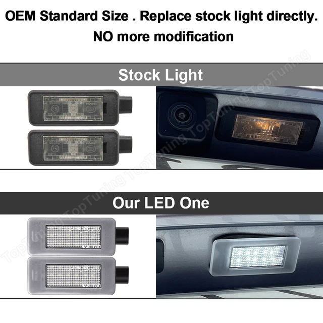 2X Feux De Plaque D'immatriculation Arrière 18LED 6500K Pour Citroën C2 C3 C4 3 / 5 Porte C4 Picasso C5 II C6 C8 Berlingo Goods Van - Auto