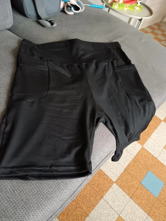 Plus Size High-Waisted Yoga Shorts with Pockets for Activewear photo review