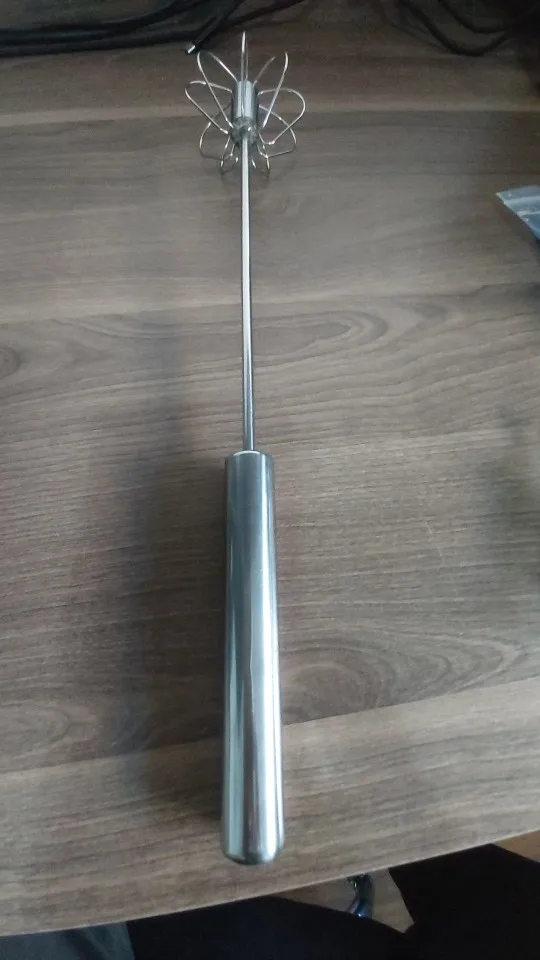 Stainless Steel Rotary Whisk Semi-Automatic Mixer Manual Whisk Household Cream Eggs Baking Gadgets photo review