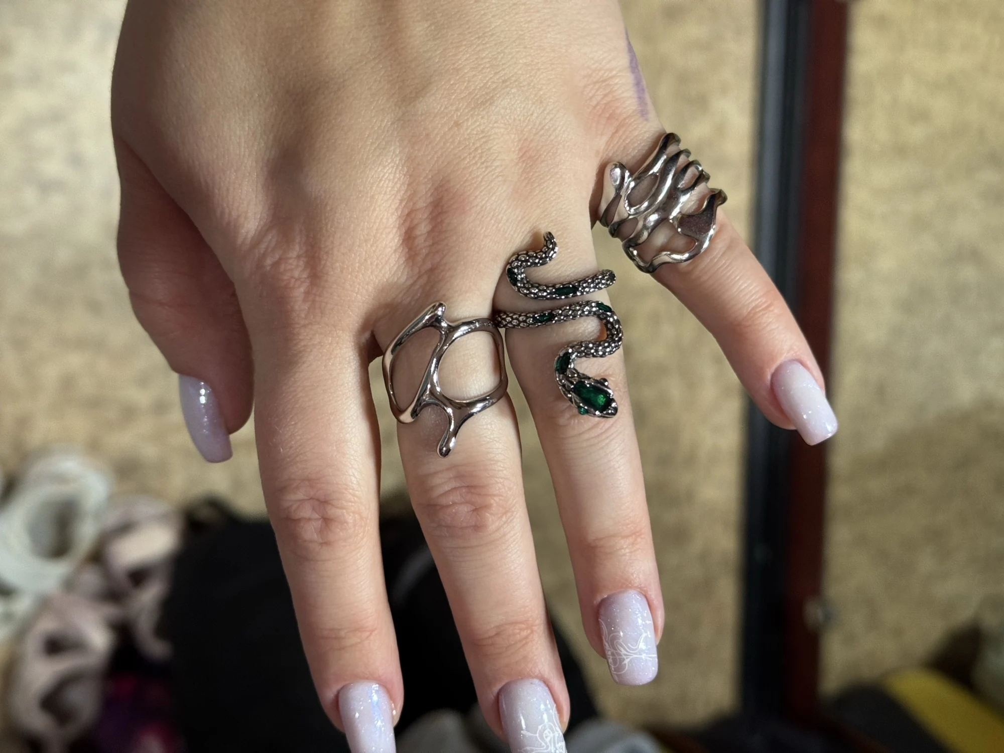 Adjustable Colorful Drip Glaze Ring photo review