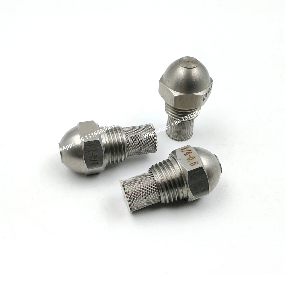 1/4'' Oil Burner Nozzle Stainless Steel Oil Injection Fine Atomizing Mist Nozzle Spray 0.2MM-1.8MM