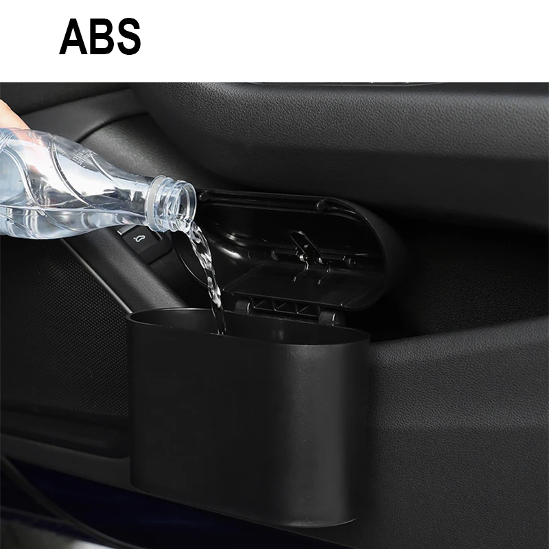 Car Trash Can Portable Hanging Mini Wastebasket with Lid for Car Office Home Auto Storage Bin Accessories