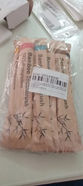 5pcs Bamboo Biodegradable Toothbrush Manual Wooden HandleToothbrushes With Soft Bristles For Sensitive Teeth Gums Oral Care photo review