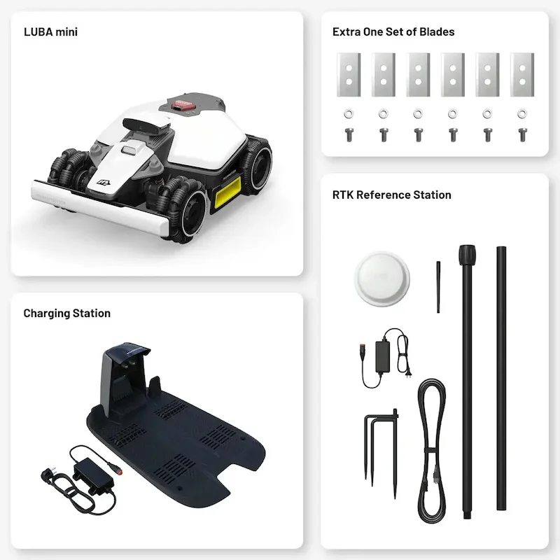 XMAS ЗНИЖКА LUBA MINI AWD 1500 Робот-газонокосарка, роботизована бездротова газонокосарка по периметру