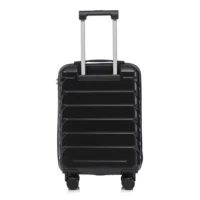 Ensemble de bagages à roulettes ABS 2 pièces 14''/19'' avec serrure à combinaison et trousse de toilette 14'' (Noir) 4
