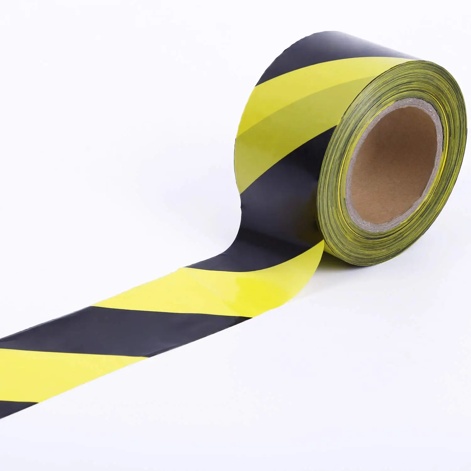 Anti slip floor tape self-adhesive warning tape yellow & black hazard safety striped barricade caution tape for floor factory stairs