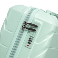 Ensemble de bagages à roulettes ABS 2 pièces 14''/19'' avec serrure à combinaison et trousse de toilette 14'' (Vert) 6