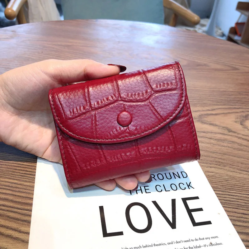 

Genuine Leather Women Card Holders Alligator Cowhide Female Coin Purses Driving License Business ID VIP Credit Card Bag 11 Slots