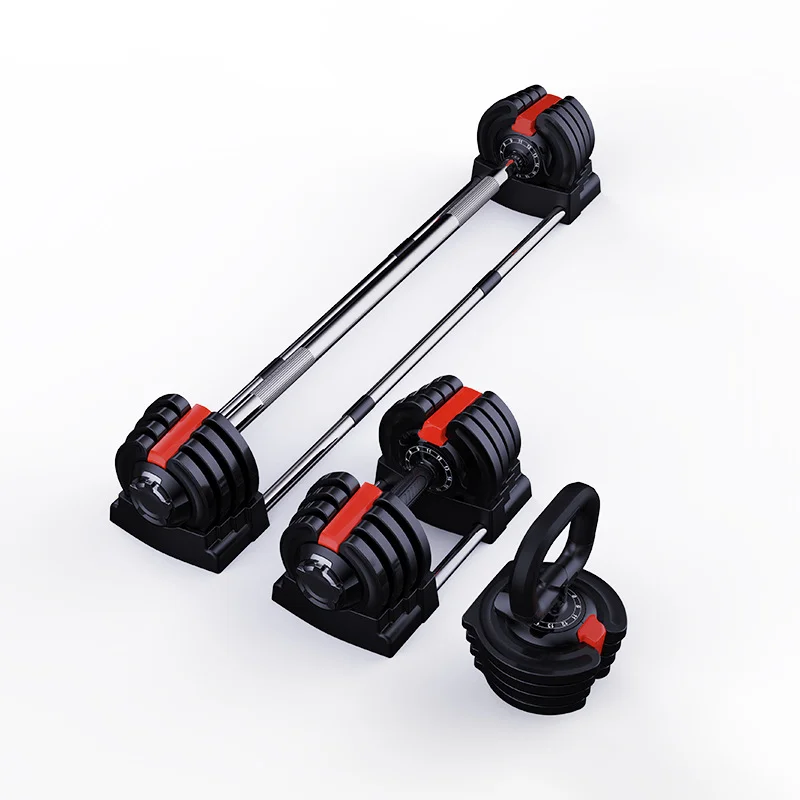 MULTIPURPOSE ADJUSTABLE DUMBBELL, 3 IN 1, CONVERSION IN KETTLEBELL AND