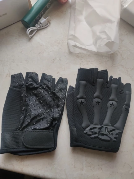 Riding Fingerless Gloves Non-slip Half Finger Gloves for Motorcycle Cycling photo review