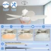 40W Socket Fan Light, 21.5" Screw Ceiling Fan with Light and Remote, E27 Socket Fan with LED for Bathroom, Bedroom, Kitchenfor 3